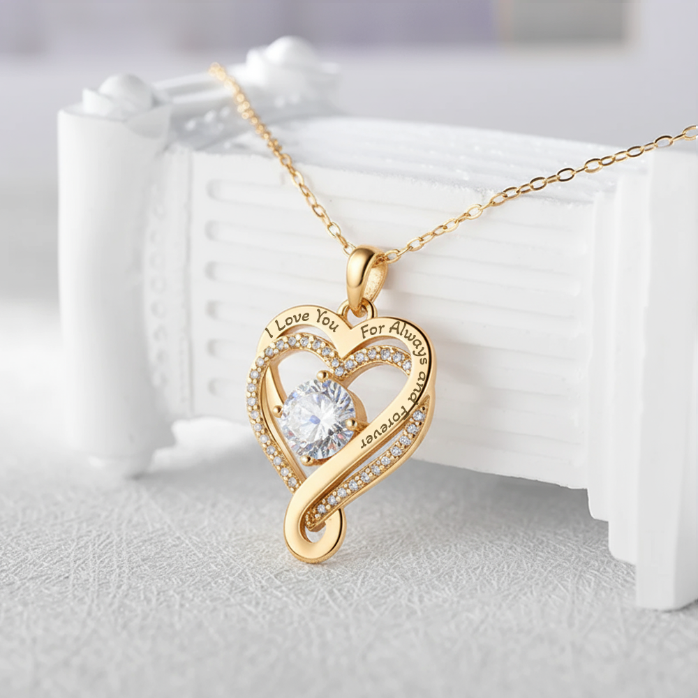 To my Love - Love Interlocked Hearts Necklace
