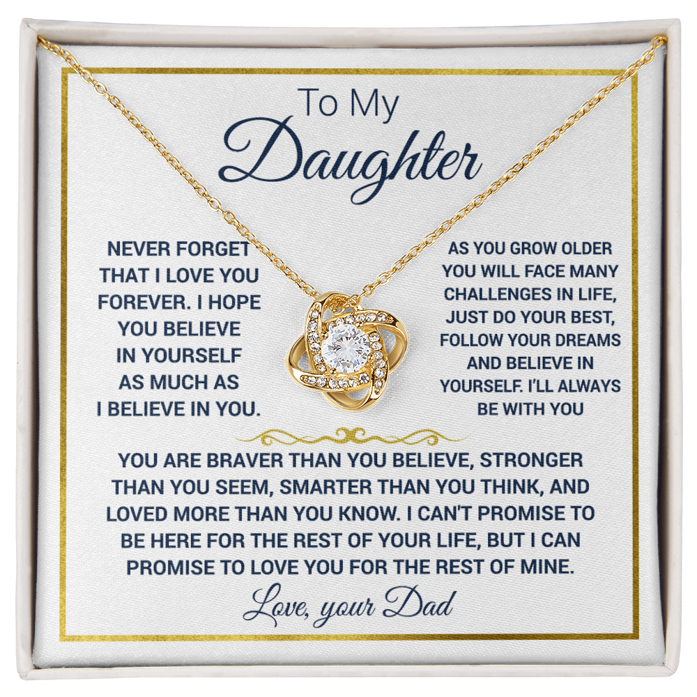 To my Daughter - Love Knot Necklace, from Dad