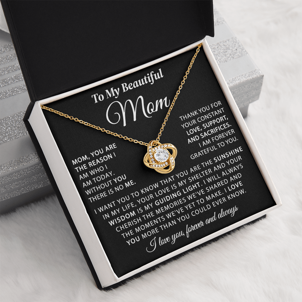 To My Mom - The Sunshine in My Life - Knot Necklace