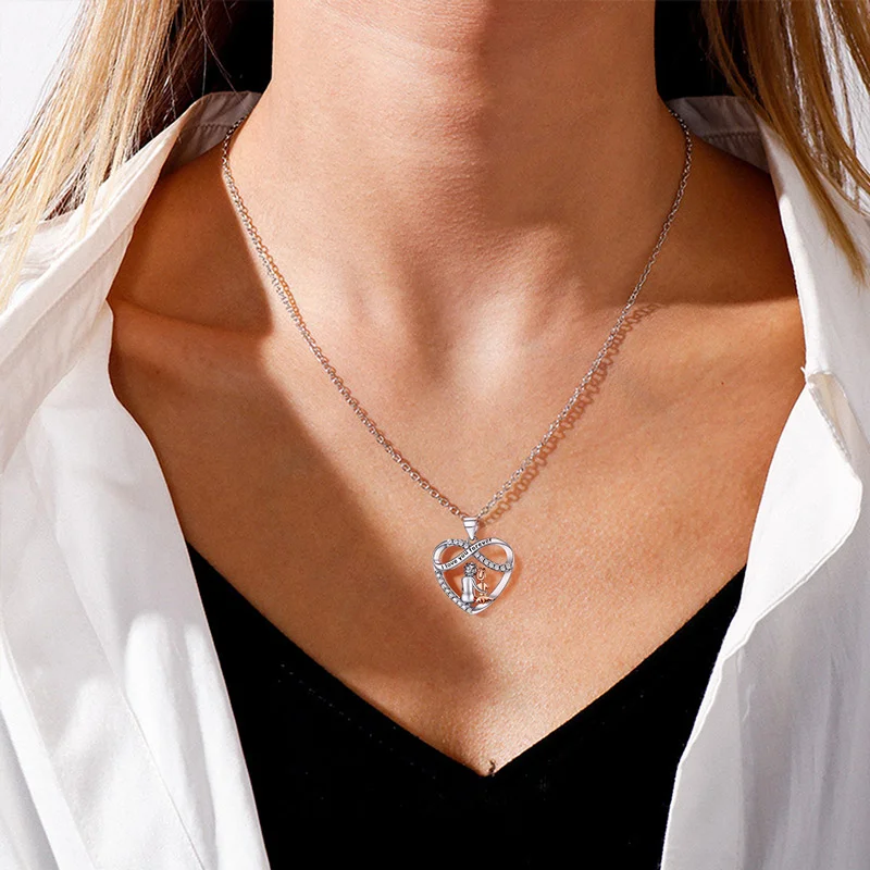 To My Daughter - You Will Always Have Me at your Side - Heart Necklace