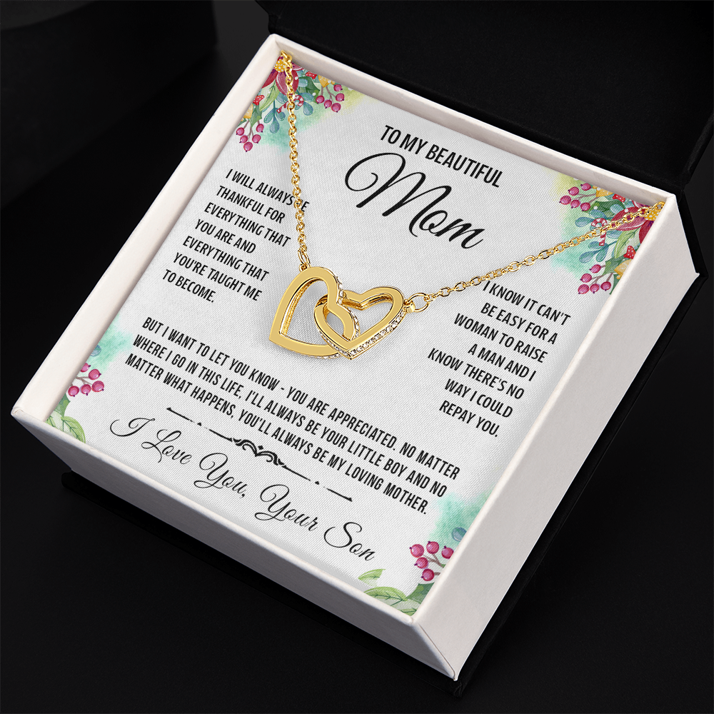 To My Special Mom - Linked Heart Necklace