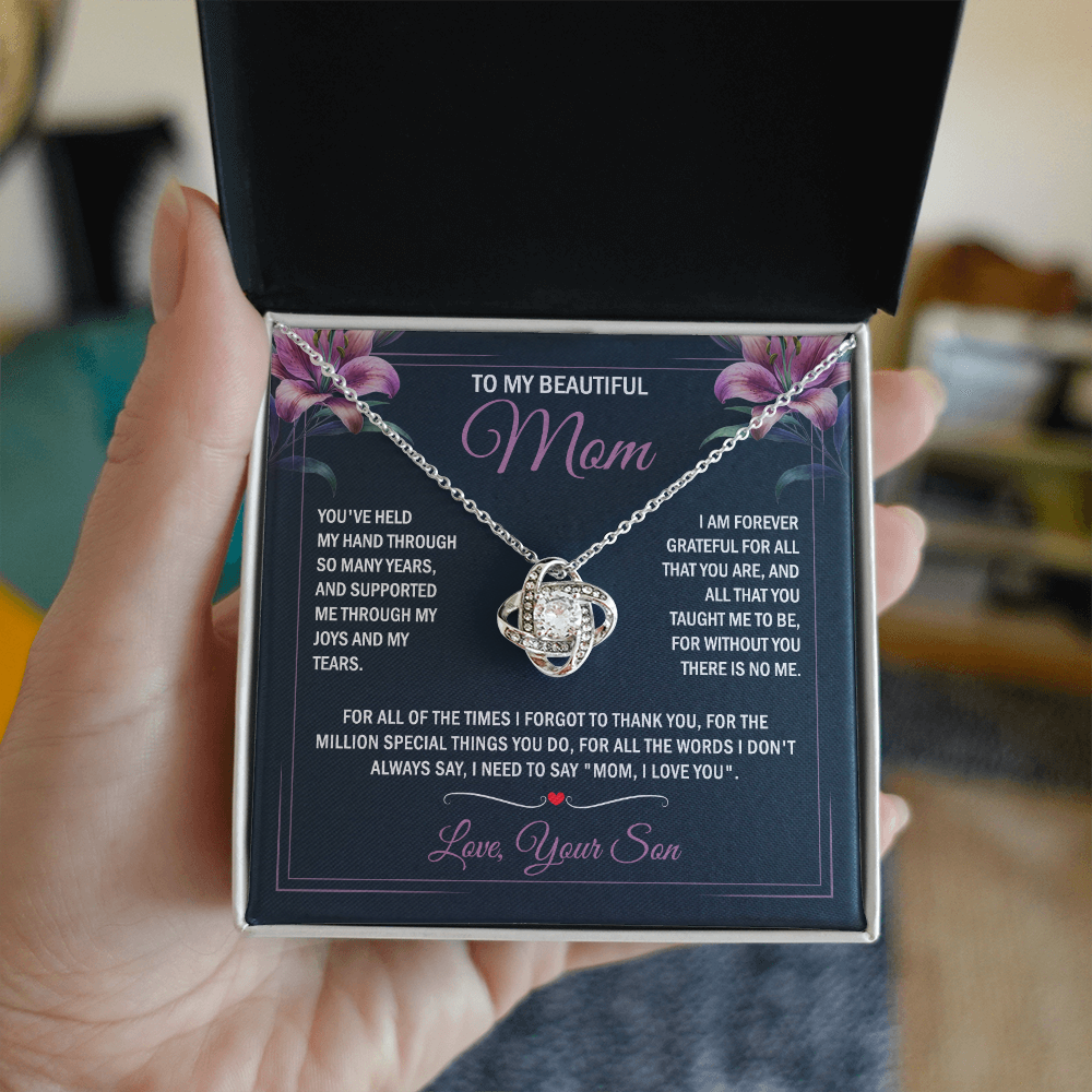 To My Mom - Joy & Tears - Knot Necklace