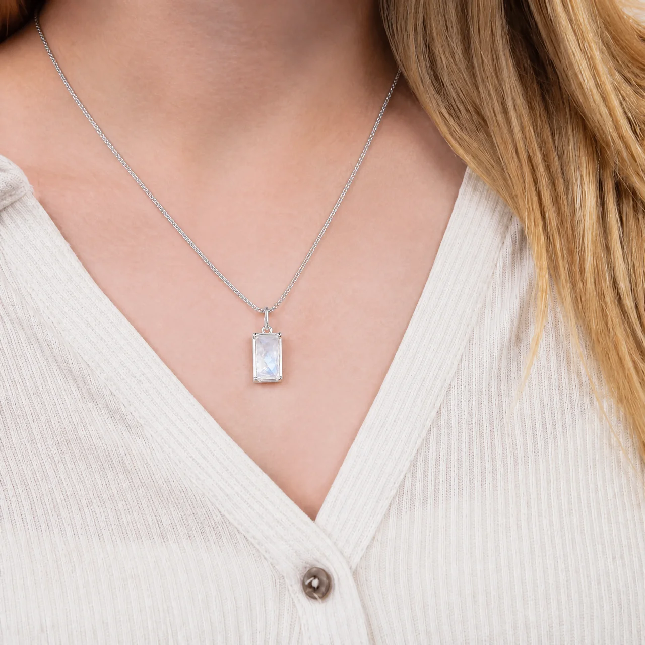 To My Queen -  Moonstone Pendant Necklace