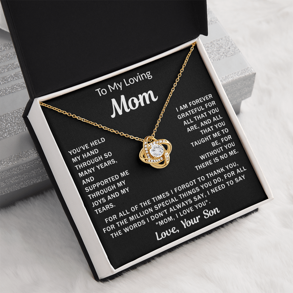 To My Loving Mom - Knot Necklace