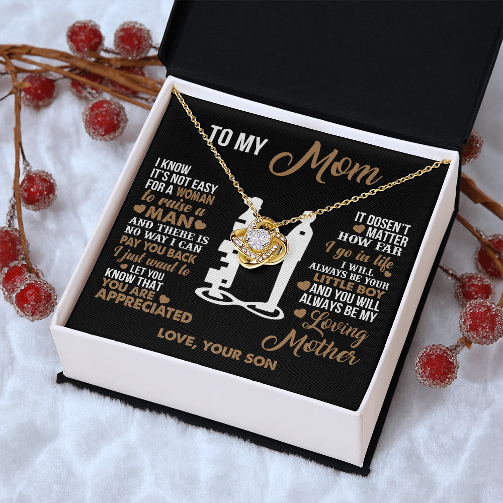 To My Mom - I Love you Forever- Heart Necklace