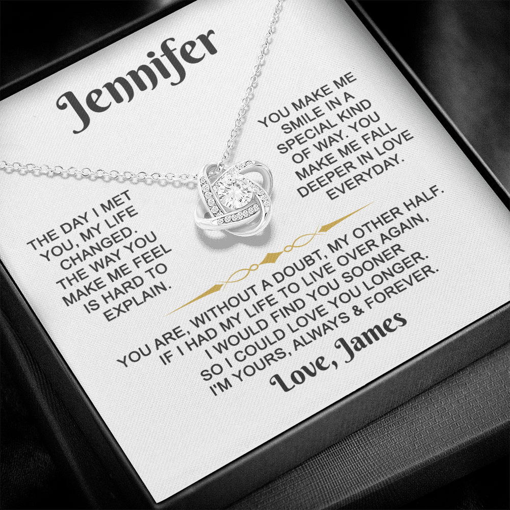 I'm Yours Always & Forever - Customized - Knot Necklace