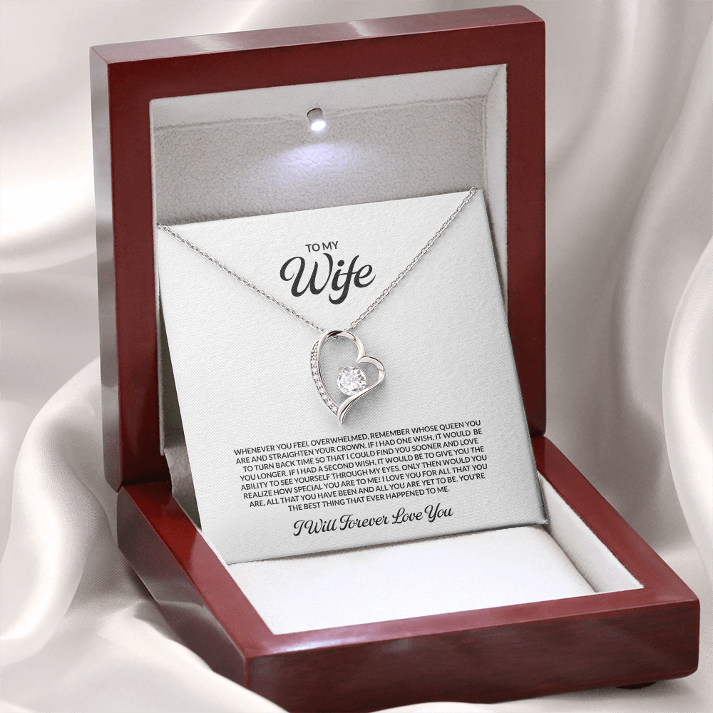 To my Wife - I hugged this necklace, hold it to remember I am always with you