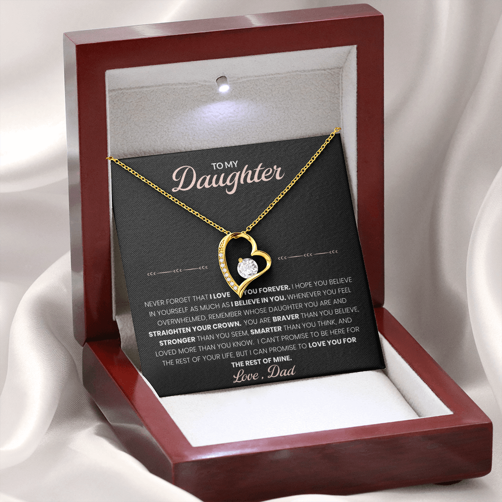 To My Daughter – Forever Love Knot Necklace