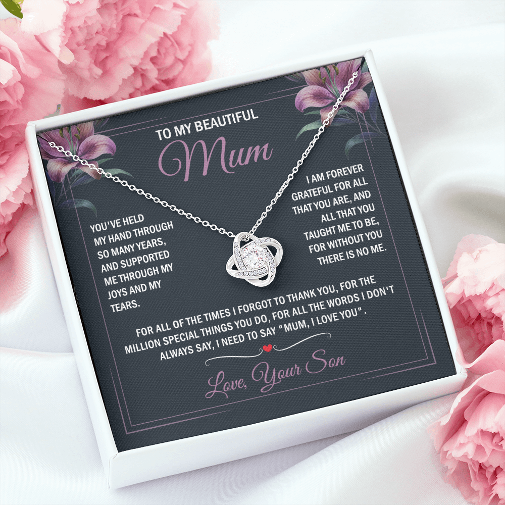 To My Mum - Joy & Tears - Knot Necklace