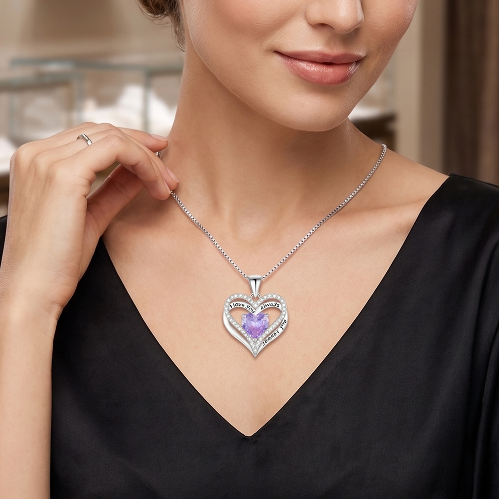To My Queen - Personalized Heart necklace