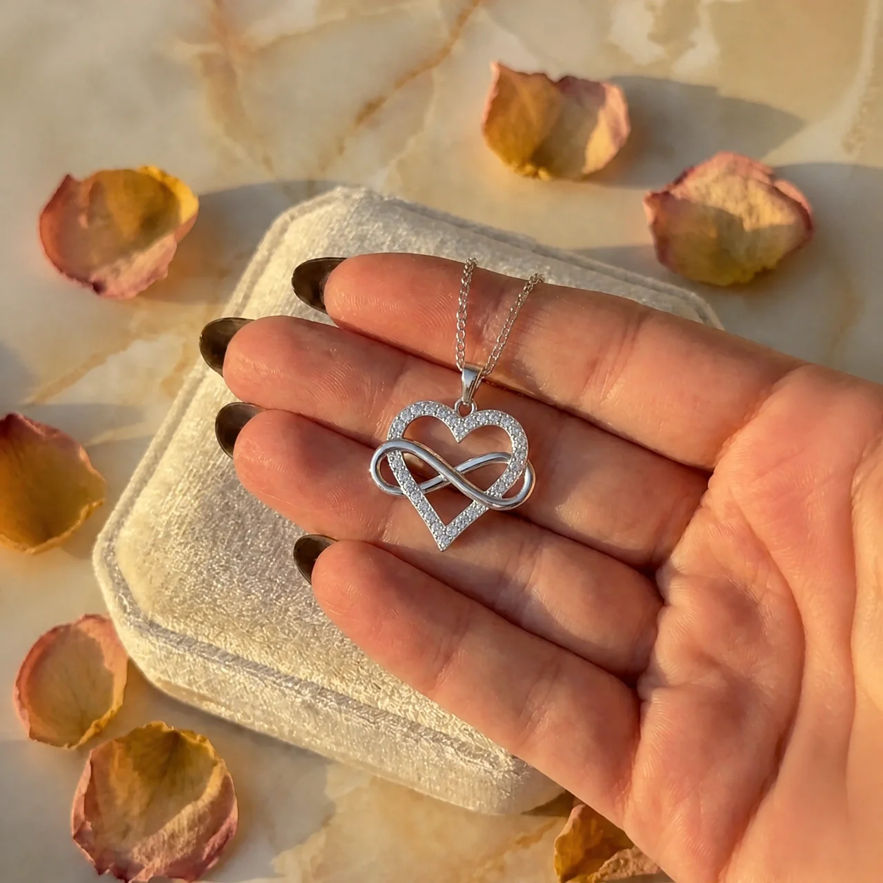 To My Queen – Infinity Heart Necklace