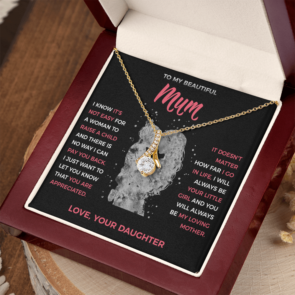 To My Loving Mum - Pendant Necklace from Daughter