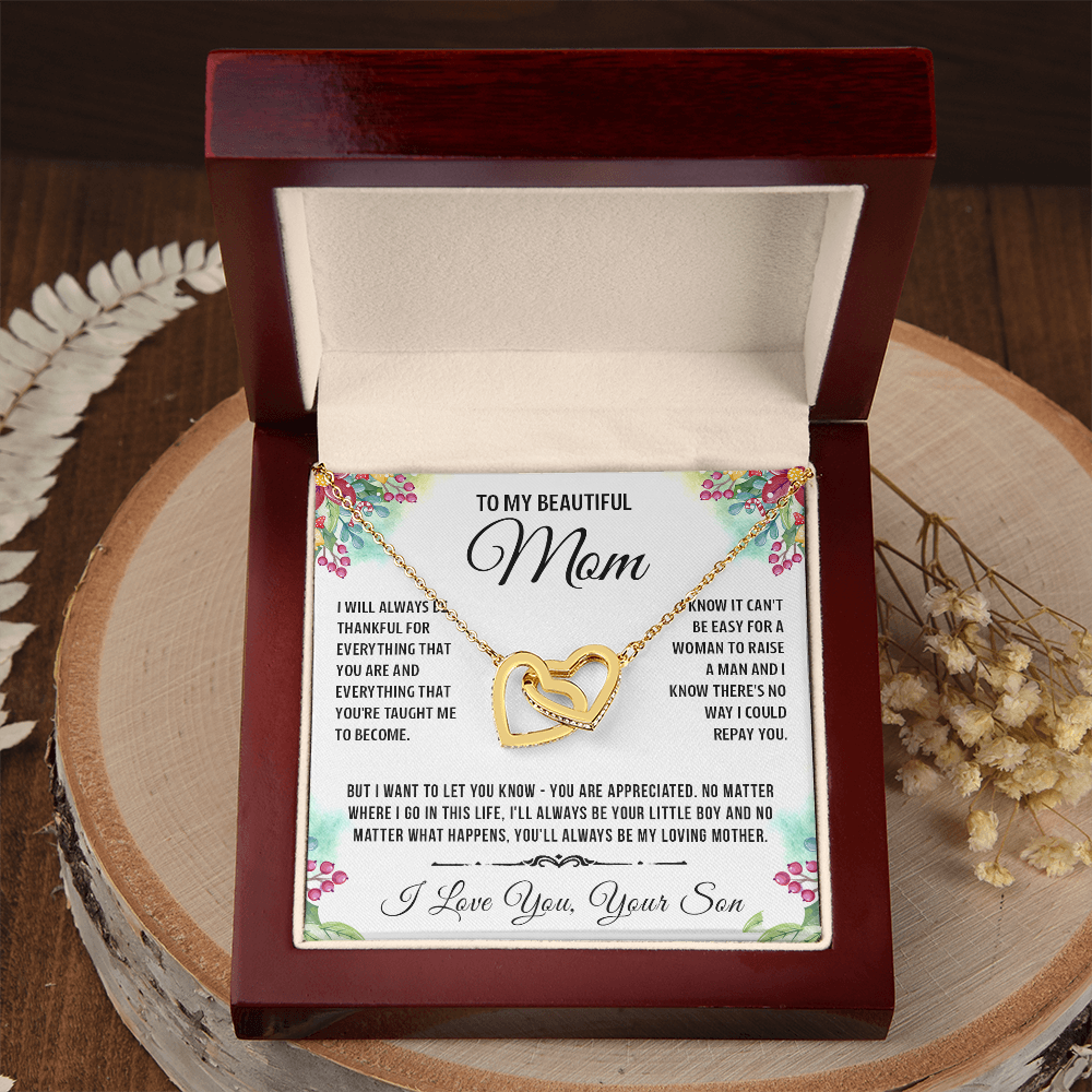 To My Special Mom - Linked Heart Necklace