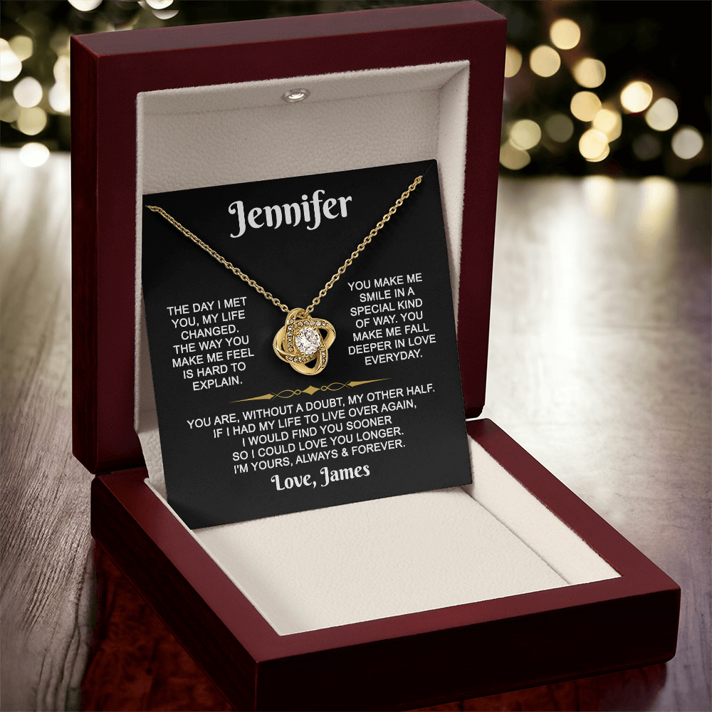 I'm Yours Forever - Customized - Knot Necklace