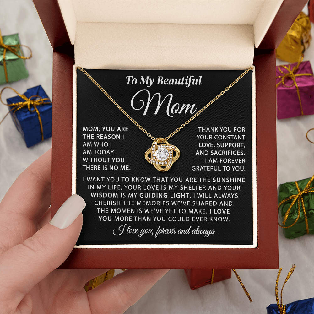 To My Mom - The Sunshine in My Life - Knot Necklace