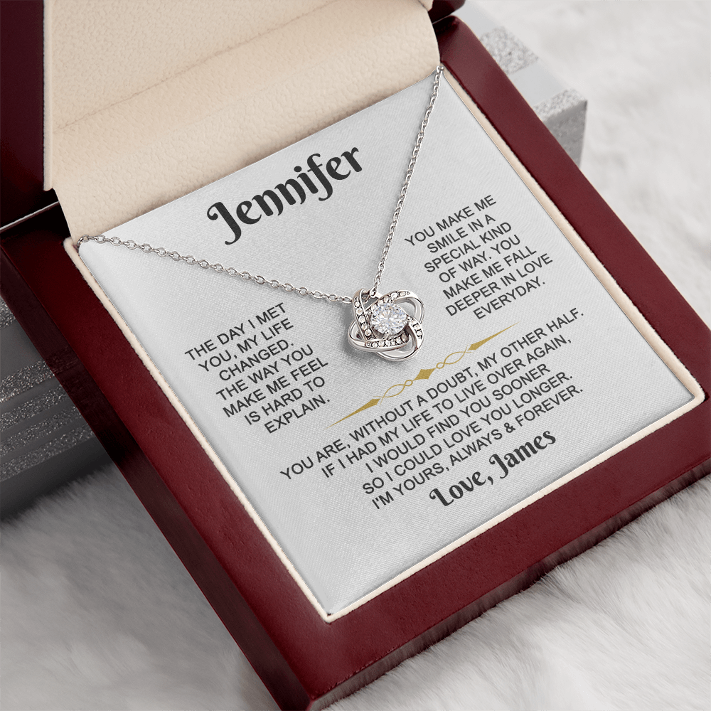I'm Yours Always & Forever - Customized - Knot Necklace