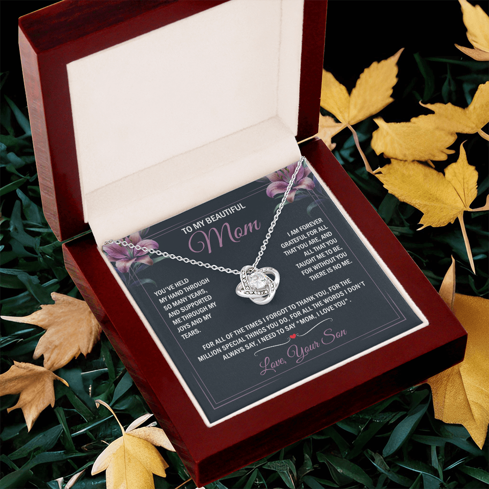 To My Mom - Joy & Tears - Knot Necklace