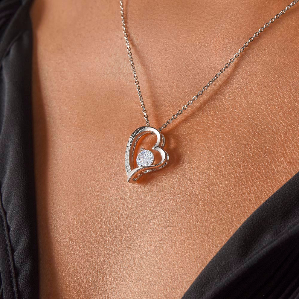 To My Loving Mom - Heart Necklace from Daughter