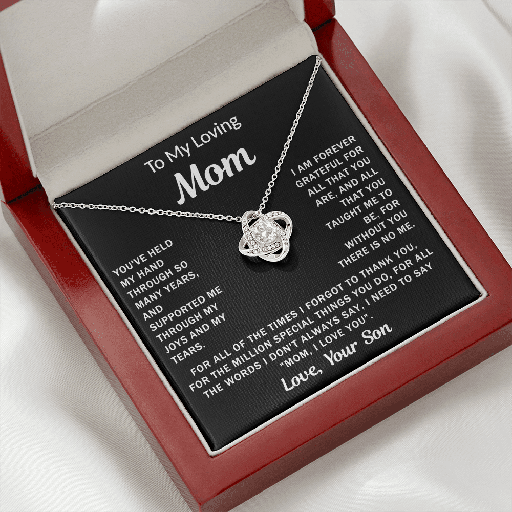 To My Loving Mom - Knot Necklace