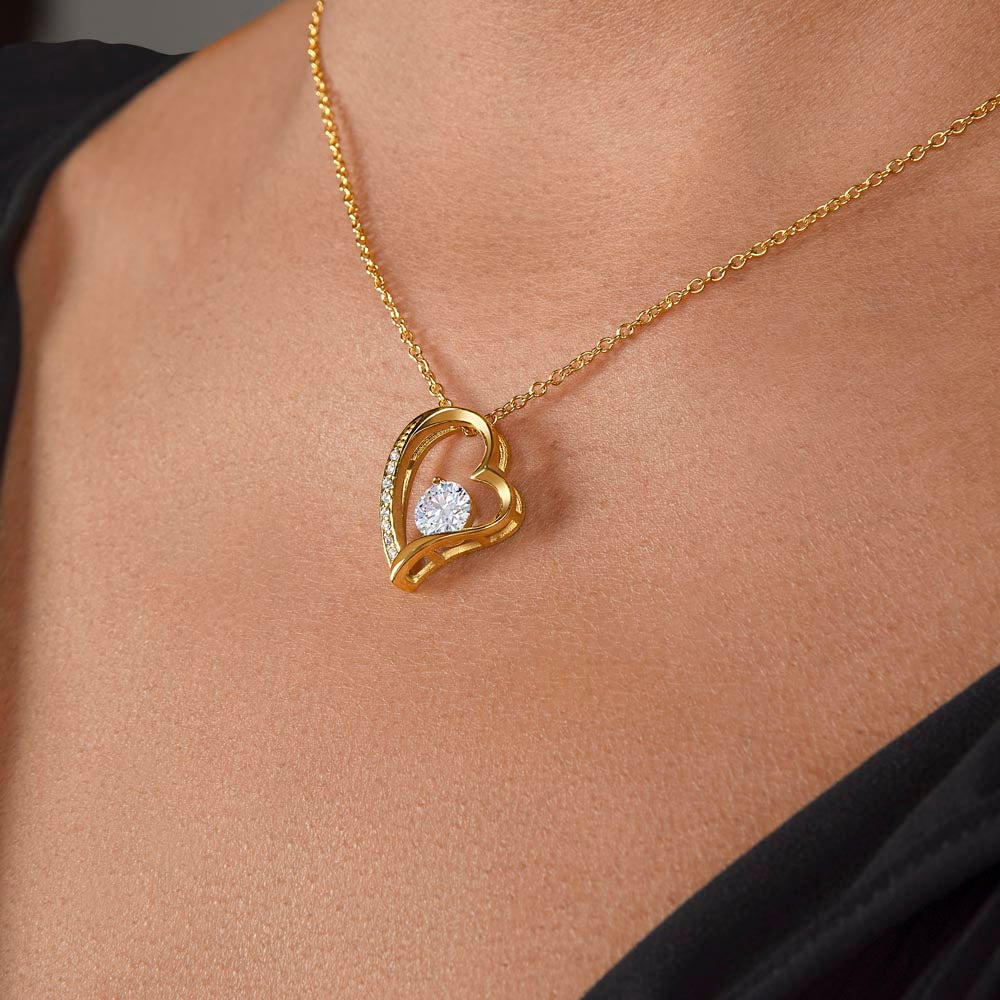 To My Loving Mom - Heart Necklace from Daughter