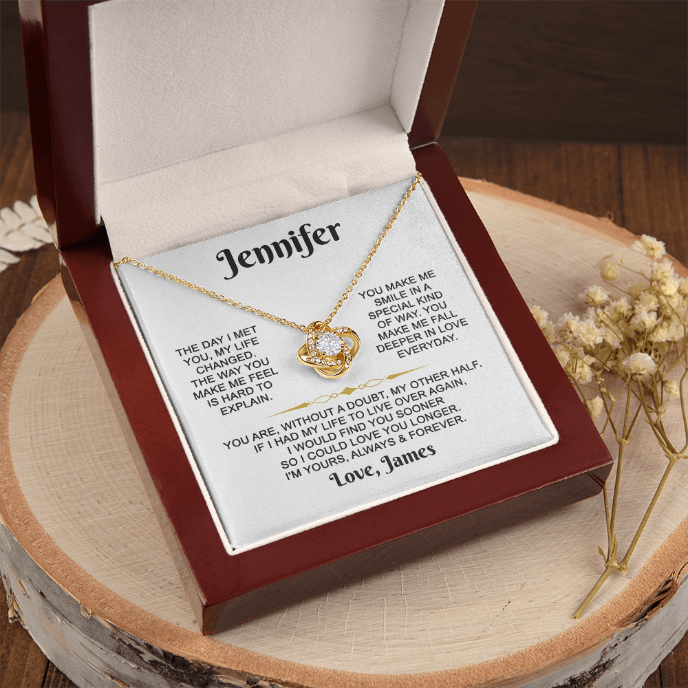 I'm Yours Always & Forever - Customized - Knot Necklace