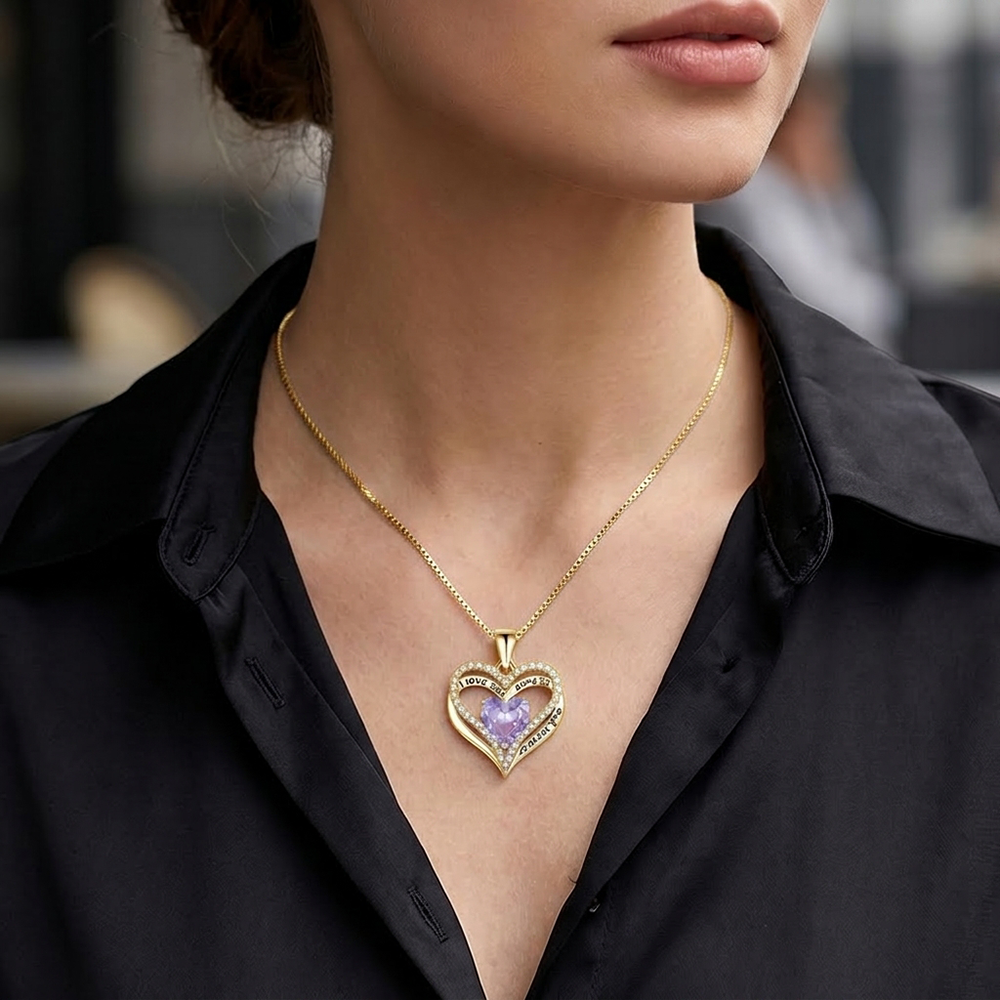 To my Daughter - Personalized Heart necklace