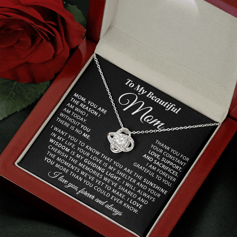 To My Mom - The Sunshine in My Life - Knot Necklace