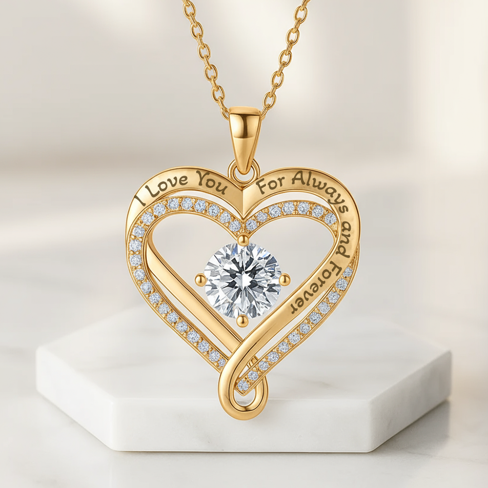 To my Love - Love Interlocked Hearts Necklace
