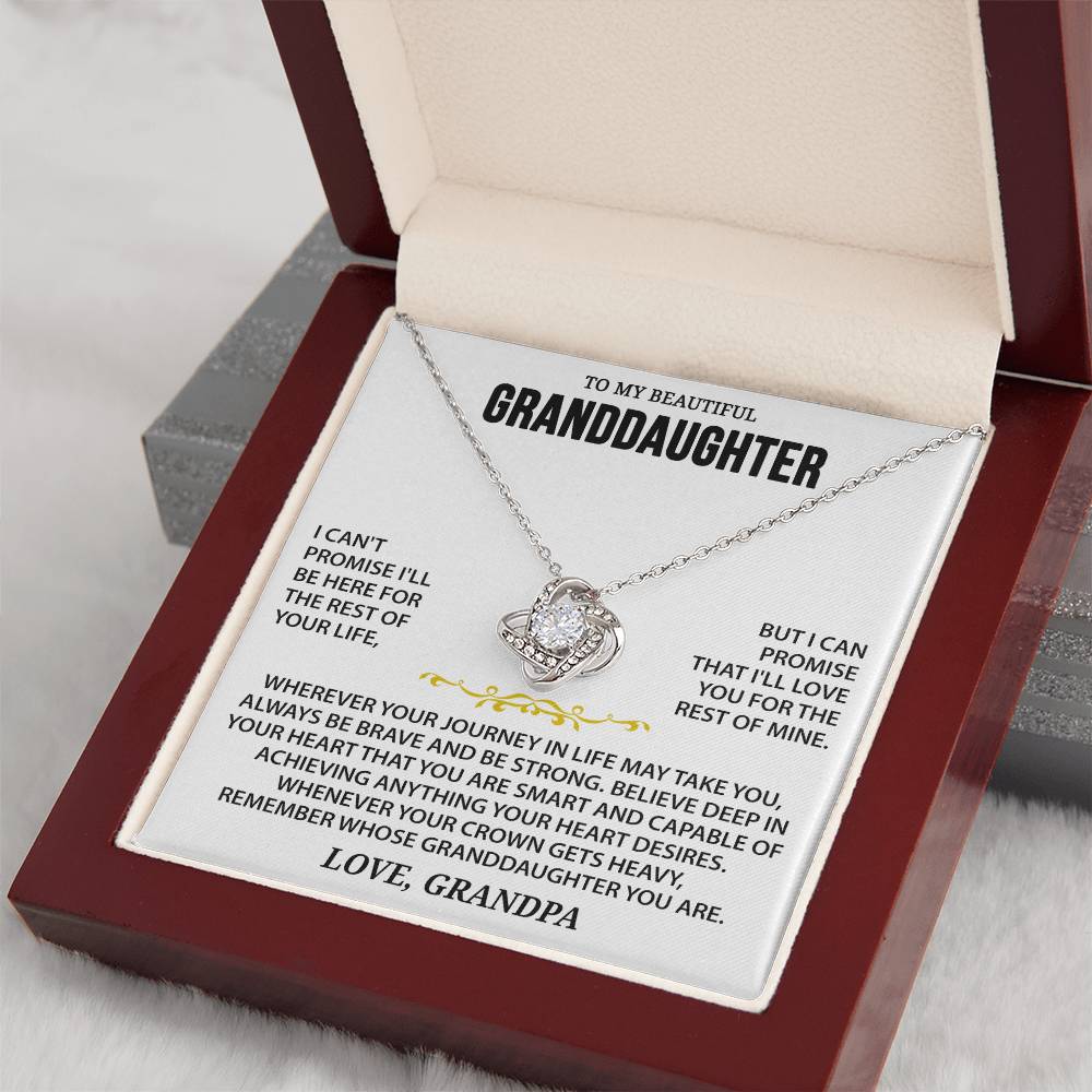 To My Beautiful Granddaughter - Love Knot Necklace