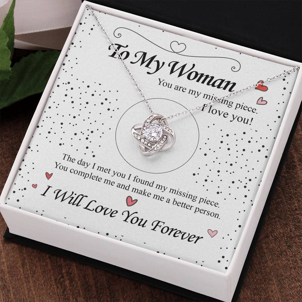 To my Woman - Love Knot Necklace