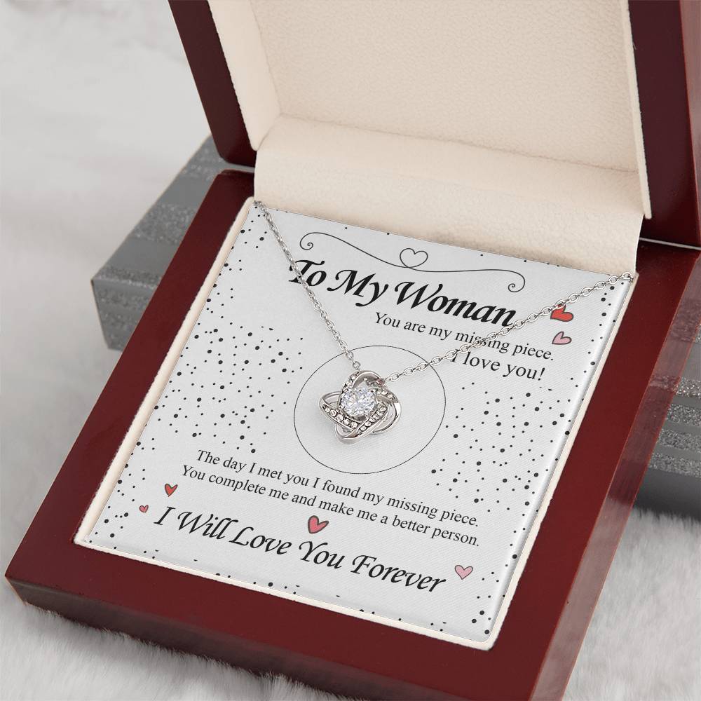 To my Woman - Love Knot Necklace