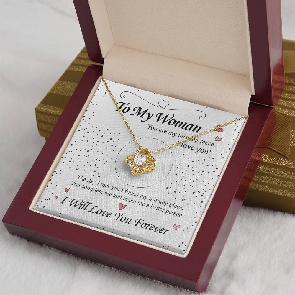 To my Woman - Love Knot Necklace